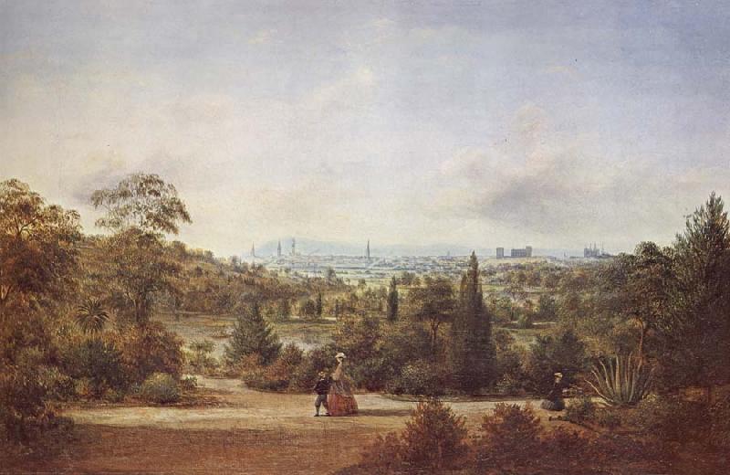 Henry Gritten Melbourne from the Botanical Gardens Norge oil painting art